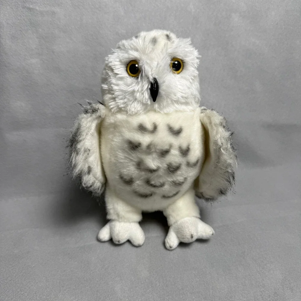 Douglas Cuddle Toy Snowy Owl Plush White Grey Spotted Stuffed Animal 8in #3839